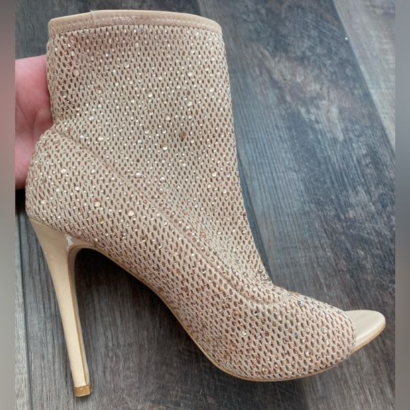 ALDO Nude Mesh Open Toe Bootie - Picture 10 of 14